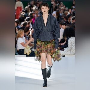 Molly Goddard Spring 2020 Stevie floral tulle asymmetric apron-style skirt